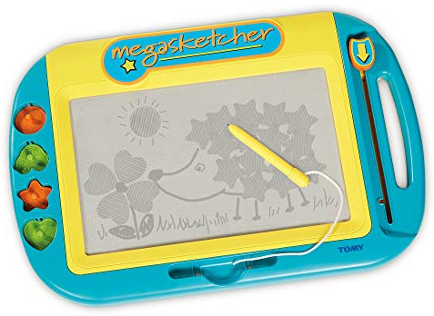 TOMY Motorisierte Magnettafel Für Kinder Megasketcher, Mehrfarbig - Hochwertiges Kinderspielzeug - Zaubertafel Bunt Ohne Wabenstruktur, Fördert Die Kreativität - Ab 3 Jahre