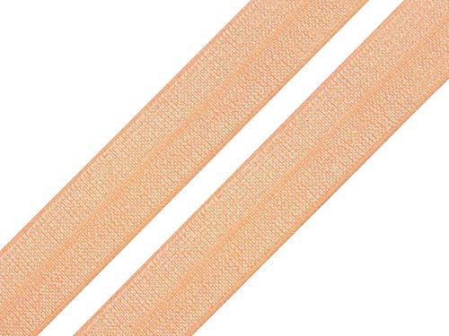 maDDma 1m Falzgummi 20mm Faltgummi elastisches Einfassband Schrägband Saumband Farbwahl, Farbe:puderrosa