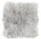 andiamo Cuscino in pelliccia sintetica Ovium, morbido cuscino decorativo con imbottitura, per l'uso in soggiorno, in moderno effetto pelle di pecora, 40 x 40 cm, argento