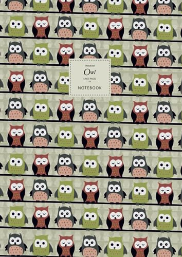 Owl Notebook - Lined Pages - A4 - Premium: (Autumn Edition) Fun Notebook 192 lined pages (A4 / 8.27x11.69 inches / 21x29.7cm)