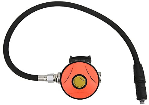 Tintenfisch für Atemregler, Regler der 2. Stufe Oktopus Shisha, Leicht und bequem Schwarz/Orange Regler der zweiten Stufe Octopus mit PVC Luftschlauch, Beständig gegen freien Durchfluss