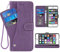 ELISORLI Compatible with iPhone 5S 5 SE 2016 5SE Wallet Case and Wrist Strap Lanyard Flip Card Holder Cell Accessories Phone Cover for iPhone5 iPhone5s iPhoneSE iPhone6se i 6SE iPhone5se-Purple