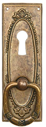 Holzando Möbelgriff für Antik oder Stilmöbel aus Messing und antik patiniert 9016/A5.01