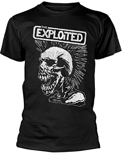 Razamataz The Exploited 'Vintage Skull' (Black) T-Shirt (Medium)