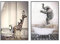 LPFNSF Badezimmer Bilder Bad Tier Giraffe Elefant in der Badewanne Bild Lustige Wandkunst Drucke Leinwand Poster des Badezimmers Ohne Rahmen.(Style 3,20x30cm*2)