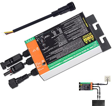 plplaaoo Grid Tie Inverter, Wechselrichter 600W, MPPT Wechselrichter Solar, 230V IP55 Wasserdichter Micro Inverter Solar Grid Tie, Hohe Umwandlungsrate MPPT Reine Sinuswelle