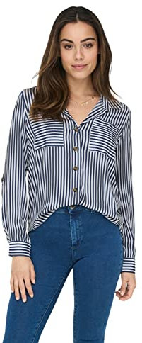 ONLY Asmin Chemise L/S WVN Noos, Peacoat, XL Femme