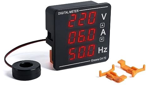 FBBULES AC Display Digitale Voltmetro Amperometri Frequenza Meter Integrato AC 50-500V 1-120A 10-99.9HZ Multi Tester Tensione Corrente Frequenza Monitor Tester