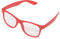 Miobo Sonnenbrillen Party Brillen 1980 style Retro Atzen Nerdbrille Hornbrille Sonnenbrille oder Klarglas Schwarz (Rot Klarglas)