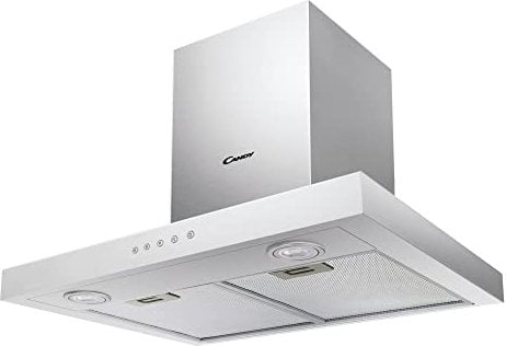 Candy CMB655XGG, Campana Extractora 60 CM, 3 Niveles de Potencia, 160W, 552,5M3/H, Codo Reductor a 12CM, Filtros de Carbono, 2 Paneles Aluminio Antigrasa, Iluminación LED, 66DB, Inox