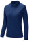 donhobo T-Shirt Damen Sportshirt Langarm Sommer Laufshirt Atmungsaktiv Leicht Yoga Fitness Shirts Schnelle Trockene Funktionsshirt (Dunkelblau, S)
