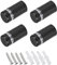 METALLIXITY Signe Entretoise Vis (12x23mm) 4pcs, Inox Acier Publicité Vis Verre Acrylique Clou - pour Image Cadre Signe Affiche, Mat Noir