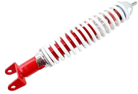 Stoßdämpfer Federbein, Einbaulänge 347mm, für Motorroller Modell Piaggio Vespa PX 125-200, Rot mit weißer Feder