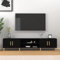 FIRBNUS TV-Schrank Schwarz 180x31,5x40 cm Holzwerkstoff Fernseher Unterschrank Sideboard Industrial Wohnzimmer Möbel Lowboard