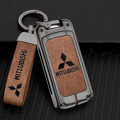 VOLBOZ Autoschlüssel Hülle und Schlüsselanhänger für Mitsubishi Outlander ASX Eclipse Cross Lancer-EX, Auto Schlüssel Fernbedienung Schlüsselgehäuse, Schlüsselhülle Cover Protector Auto Zubehör