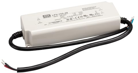 Mean Well LPV-150-48 LED-Trafo Konstantspannung 153W 0-3.2A 48 V/DC nicht dimmbar, Überlastschutz