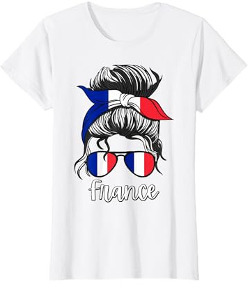 Französisch Mädchen Frankreich fille française Frankreich Frauen Französisch Flagge T-Shirt