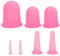 7 Pcs Coppetta Anticellulite, Coppetta Anticellulite In Silicone, Coppette Massaggio Cupping Anti Cellulite Sottovuoto In Silicone per Glutei Collo Ventose Anticellulite(Rosa)