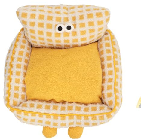 Haustier-Schlafsofa, Superweicher, Strapazierfähiger Stoff, Wasserdicht, Waschbar, Haustier-Schlafsofa für Katzen oder Kleine Hunde, Möbelschutz (gelb) (L)