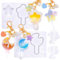 FUNSHOWCASE Epoxidharz Silikonformen Shaker Starter Set mit Folien Lutscher Stern Mond