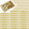 Sawtooth Picture Hangers,100 Pcs Black Steel Photo Frame Hanging Hangers 200 Screws for Wall Clock Paintings Wood Craft Decor Artwork Signs Posters Picture Frame Sketch Hanger,Cross-Stitch (Gold)