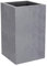 EDA Basalt'Up Blumentopf, quadratisch, hoch, 36 l, Beton-Optik, einwandig, Wasserspeicherbereich, 29,5 x 29,5 x 49,5 cm, Betongrau