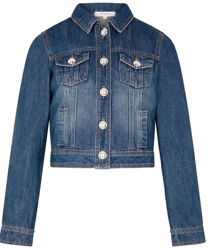 MORGAN Damen-Jeansjacke, kurz, geknöpft, Größe 34, Jean Stone, 32