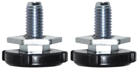 TALENTEC Home | Threaded Leg and Height Adjustable Compatible with Samsung Washing Machines | 2 units | Anti-Vibration Coating | Reference DC97-00920U | Stainless Steel | Black and Metallic