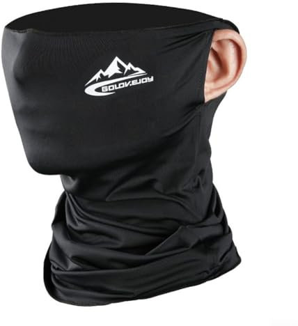 und leichter Outdoor-Gesichtsschutz, Sonnenschutz, winddicht, atmungsaktiv, wärmer (schwarz)