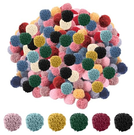 160 dekorative Pompons, Pompons zum Basteln, Set zur Herstellung von Pompons, flauschige Plüsch-Pompons, bunte Pompons, Pompom-Werkzeuge für DIY-Ohrringe, Pompom-Dekorationsspielzeug