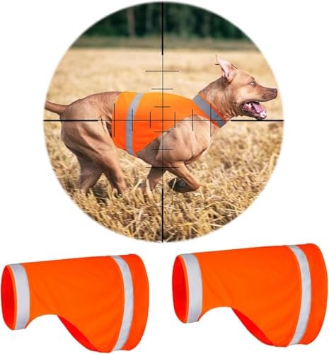 2 PCS Dog Reflective Vest for Hunting, Warnweste Orange für Hunde, Sicherheits-reflektierende Hundeweste für die Jagd - Sicherheits-Hundeweste Hält Hunde Sichtbar für Nächtliche Spaziergänge, L