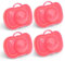 Herobility Gentle Pacifiers – Protective case – BPA-free – Large air vents – Newborn – 6 months – 4-pack – Coral