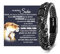 Personalisierte Armband Herren Lederarmband Sohn Geschenk von Mama - Armband für Meinen Sohn Geburtstagsgeschenk für Teenager 18. Geburtstag Junge Azubi Mutmacher Geschenk