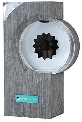 Sovenomund Ferrofluid Speaker Music Mate, Dancing Ferrofluid Lamp, Symbiote in a Bottle (Imitation Oak Grain)
