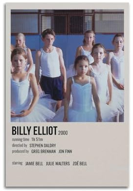 ydhgebn Billy Elliot Poster, Wandkunst, Vintage-Poster, dekoratives Gemälde für Schlafzimmer, Wohnzimmer, ästhetisches, elegantes Poster, 30 x 45 cm, ungerahmter Stil