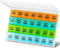 Eastrise Large Monthly Pill Box Organiser - 28 Day Travel Medicine Box with 4x7 XL Compartments, Dust-Proof & Lockable Tablet Case, BPA-Free Vitamin Holder(Colourful)