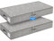 Huquter Low Under Bed Storage Box with Lid, 2 Pack 9.5cm Tall Low Underbed Storage Boxes with Sturdy Side & Bottom Support, Foldable Fabric Shallow Under Bed Storage Bag with Zip for Clothes Beddings