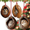 4 Stück Eulen Weihnachtsbaumschmuck Acryl Tier Dekor 2D Christbaumschmuck Flat Weihnachtsanhänger Tiermuster Weihnachtsdeko Für Wohnzimmer Schlafzimmer Auto Ornament Geschenke
