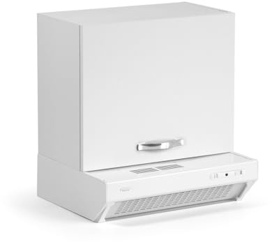Linea Azzurra Sopracappa 60 con Depuratore Pensile Cucina Sospeso in Legno Made in Italy Mobile H49xL60xP32 Depuratore H15xL60xP48 Facile da Installare