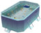 Simcat Piscine hors sol pliante rectangulaire pour jardin Bleu 2,1 m