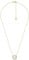 Fossil Women's goldfarbene Edelstahlkette mit Karabinerverschluss Runde Halskette mit Anhängern, Perlweiß