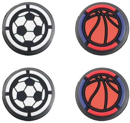 GORGECRAFT 1 Box 4Pcs Joycon Silicone Button Covers 22mm Soft Non Slip Basketball Football Joystick Thumb Grips Compatible Replacement Analog Stick Cover for Switch Controller Accessories