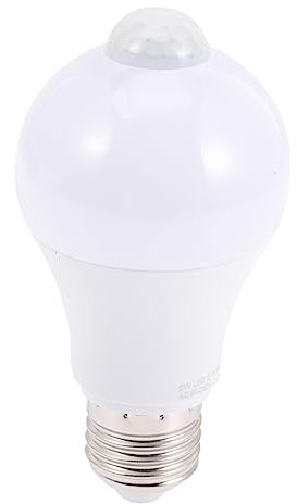 HOMSFOU 7w Sensor Led Lampe Mit Bewegungsmelder Energiesparlampe Für Automatisches Licht Im Innen Und Außenbereich Lösung Für Treppenhäuser Flure Und Garagen