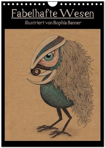 Fabelhafte Wesen/Geburtstagskalender (Wandkalender 2026 DIN A4 hoch), CALVENDO Monatskalender: Malerischer Geburtstagskalender mit fabelhaften Illustrationen von Fantasietieren (CALVENDO Kunst)