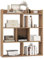 COSTWAY Bücherregal mit 7 Fächern, Standregal, Würfelregal, Aufbewahrungsregal für Wohnzimmer, Schlafzimmer, Büro, 80 x 20 x 90 cm (Natur)