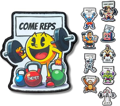 THEYET Aufnäher CrossFit mit Magnet und Klettverschluss | Gesticktes Patch für Taktischen Rucksack, Weste oder Gürtel | Militärisches Abzeichen Airsoft Gym Zubehör für Männer und Frauen