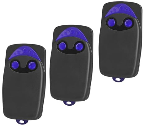 Trasmettitore manuale apriporta da garage, compatibile con telecomando Nice FLO2, FLOXIR, FLOX2RGate, 433,92 MHz, 3 pezzi