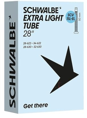 Schwalbe Fahrradschlauch SCV15L-EL EXTRA Light 28/34-622/630 IB Black 50mm
