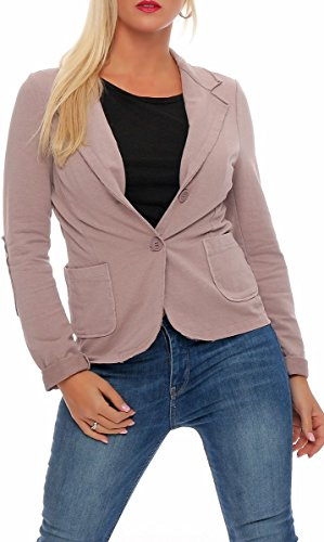 Malito Classico Blazer nella Base-Look Giacca Camicetta Elegante Ufficio 1651 Donna (L, Rosa)