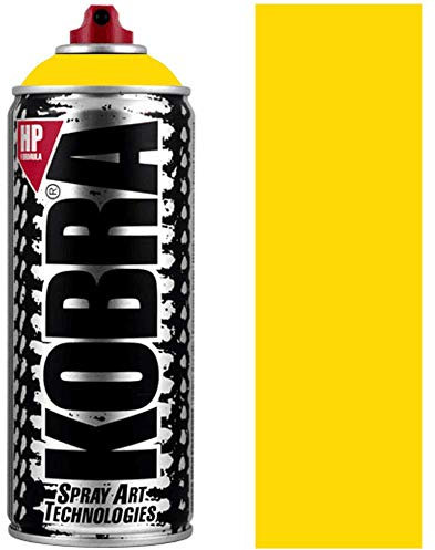 KOBRA HP High Pressure Spray Paint 400ml Can – Professional Grade 100% Acrylic Formula with Matte Finish for Graffiti, Street Art, Crafts & Multi-Surface Use (120 Ray)